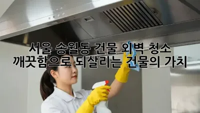 서울 송월동 건물 외벽 청소: 깨끗함으로 되살리는 건물의 가치