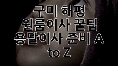구미 해평 원룸이사 꿀팁🍯 용달이사 준비 A to Z